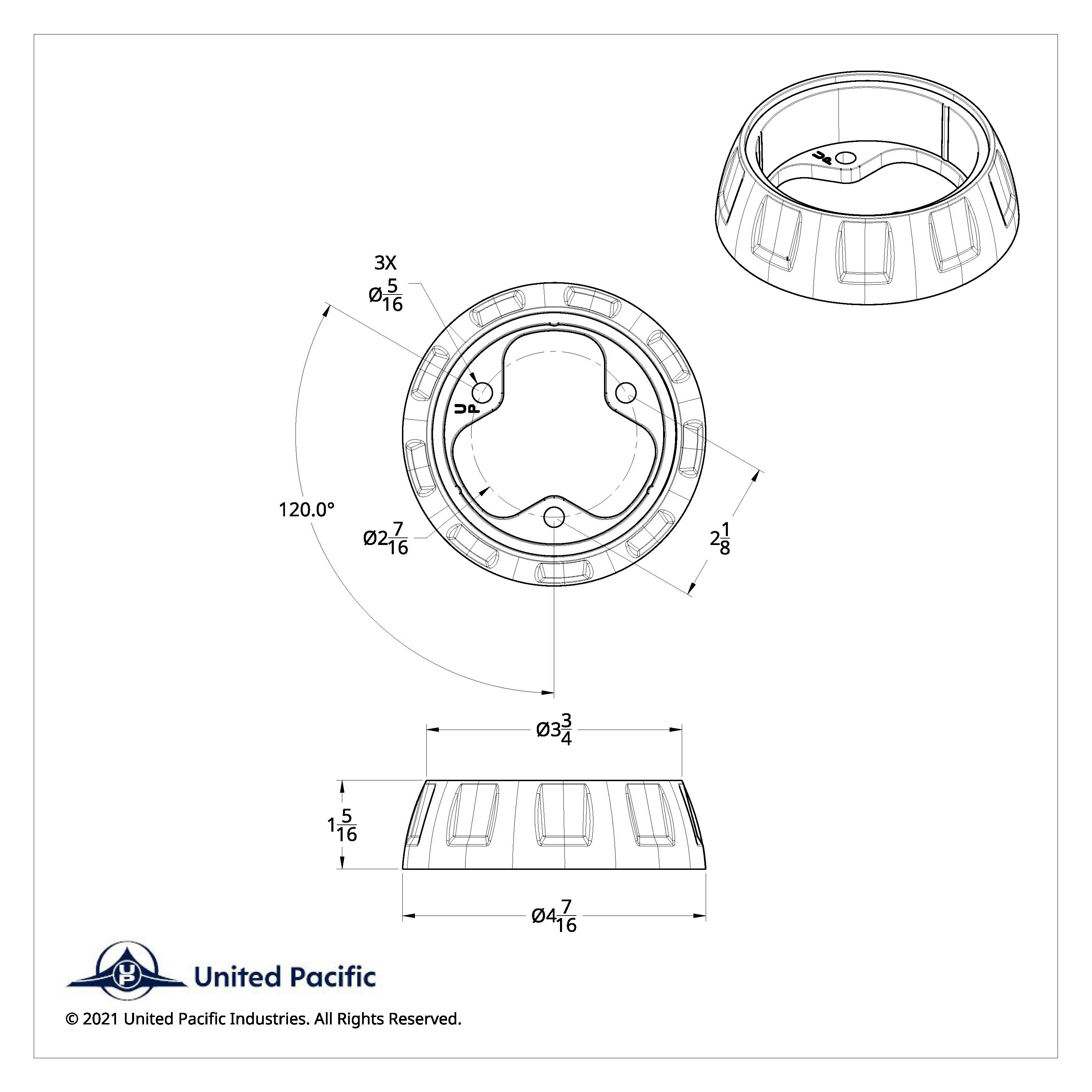 Steering Wheel Horn Bezel - Candy Red