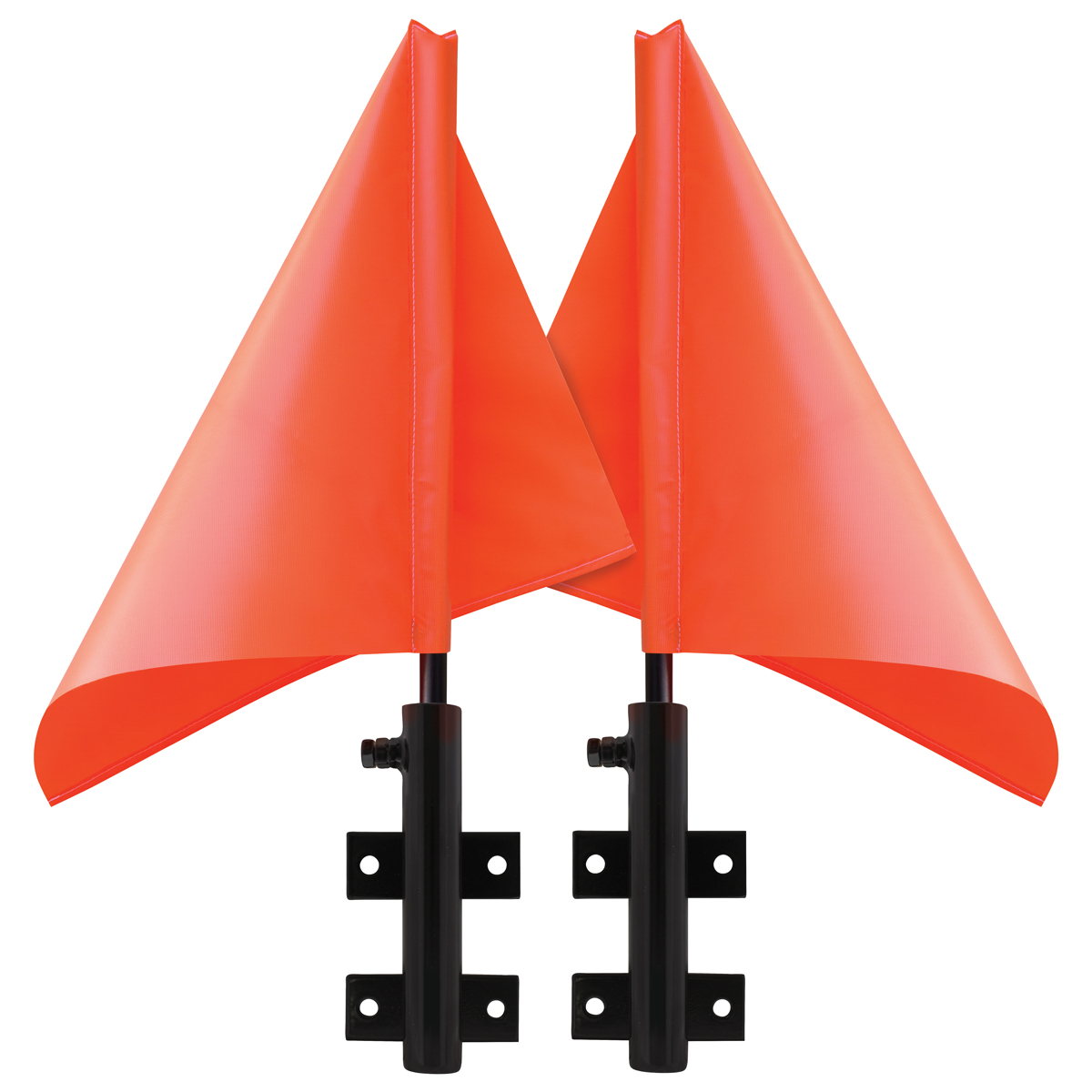 Warning Flag Holder - Black (Pair)