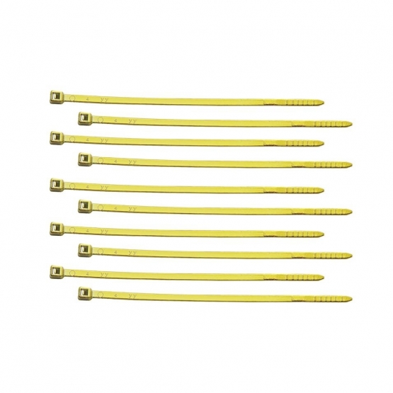 4" Nylon Cable Ties - Brass (10 Pack)