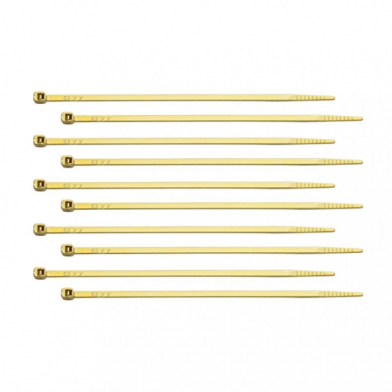 6" Nylon Cable Ties - Brass (10 Pack)