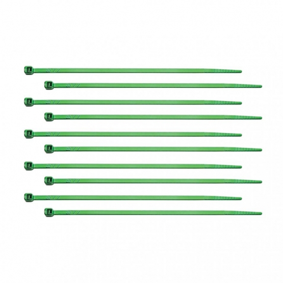 6" Nylon Cable Ties - Green (10 Pack)