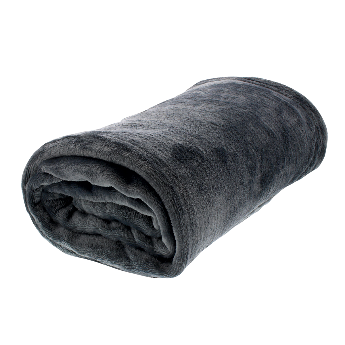 50" X 60" Flannel Fleece Comfort Blanket - Ash Black