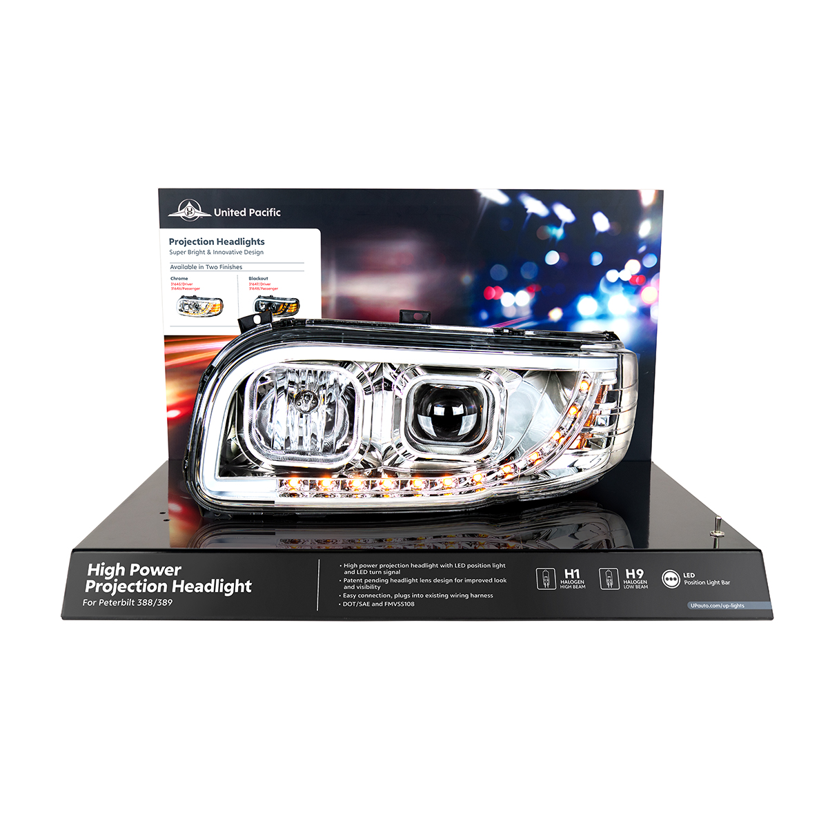 United Pacific Peterbilt 388/389 Modular Headlight Display - 31645