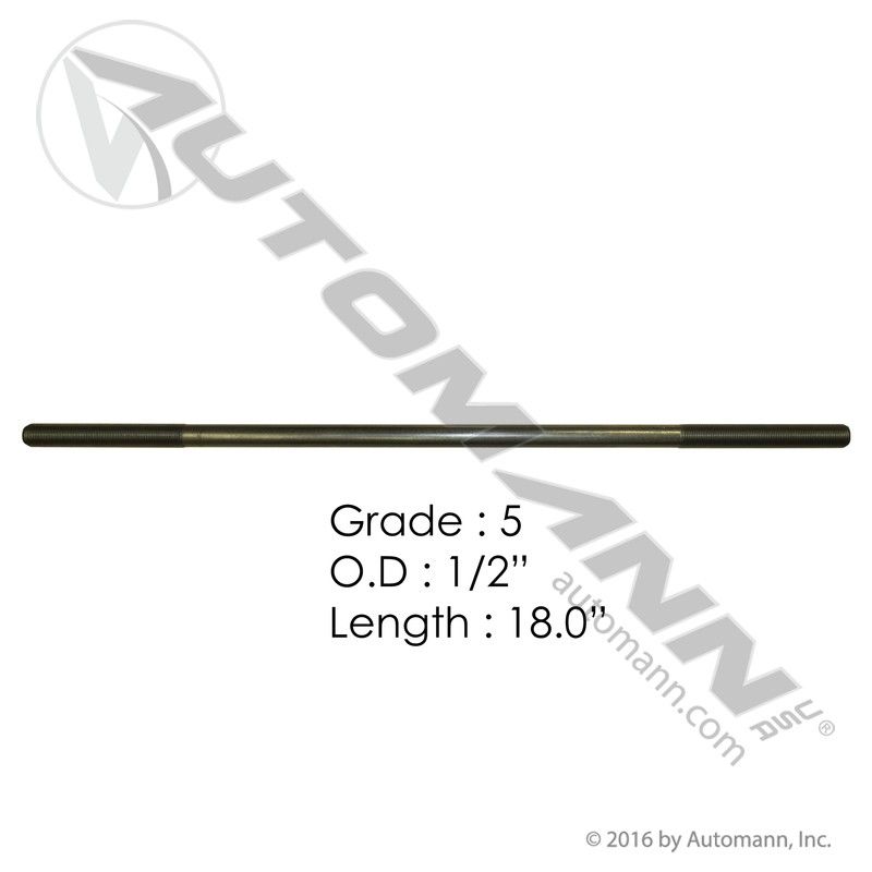 1/2in X 18in GR5 Threaded Rod