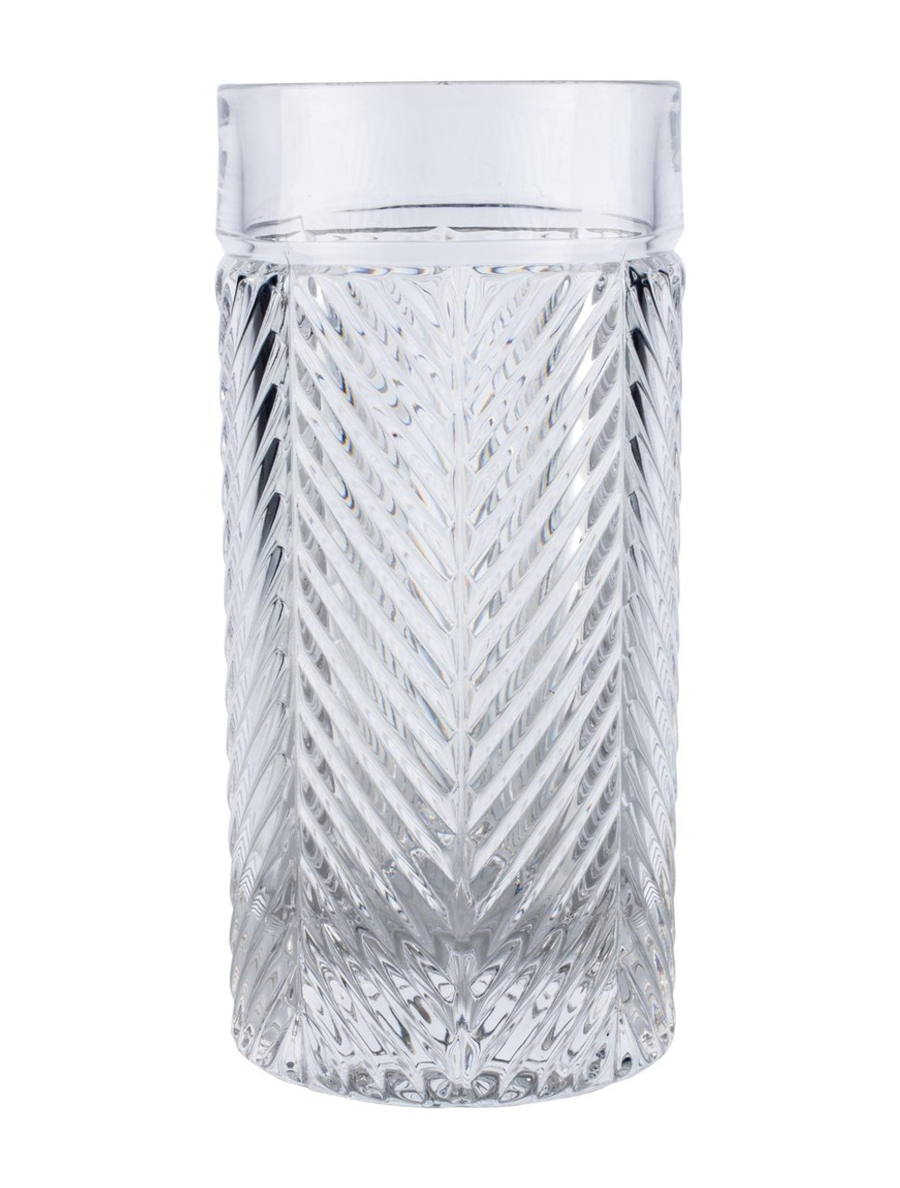 Herringbone Highball Glass by Ralph Lauren Crystal