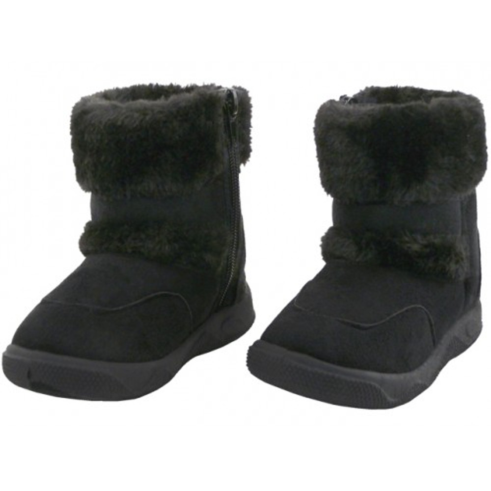 Kids Booties Faux Fur Winter Zipper Boots For Babies & Toddlers