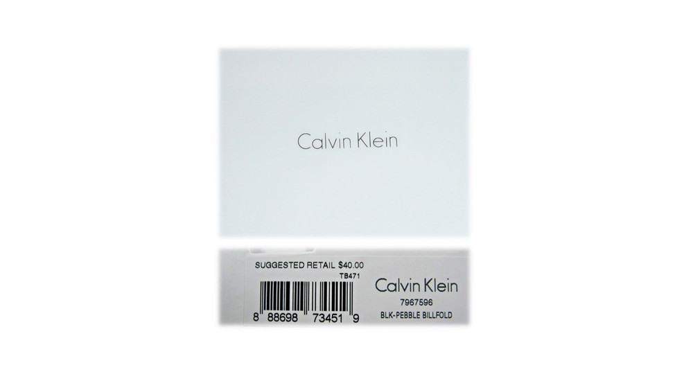 Calvin Klein Leather Passcase Wallet In Black 79374