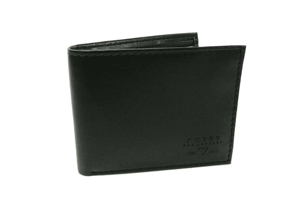 Guess Men's RFID Slimfold Wallet with Interior Coin Pocket - Black