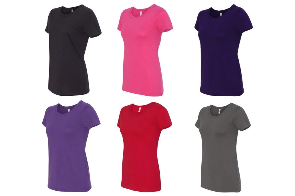 Women's Fitted Cotton T-Shirts 3-Pack Plain Basic Tees