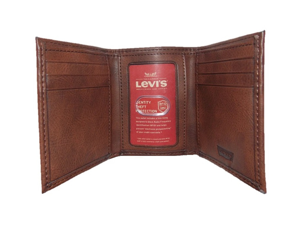 Men's Levi's RFID-Blocking Trifold Wallet, Brown