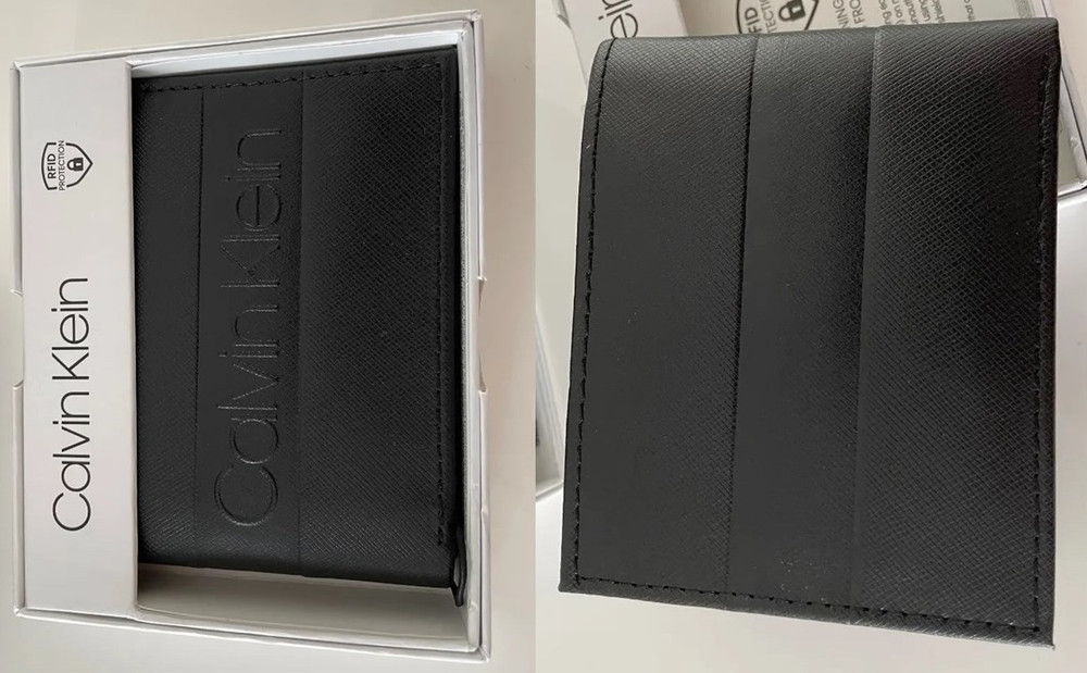 Men's Black Leather Monogram Soft Bifold Wallet Calvin Klein K50K510137-0GJ