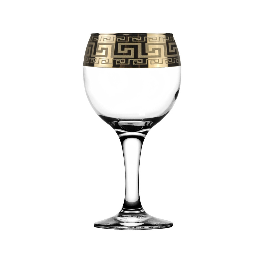 SET 6 WINE GLASS W/ GOLDEN RIM 9 OZ. SENSA - CFV0075-CGD-S6