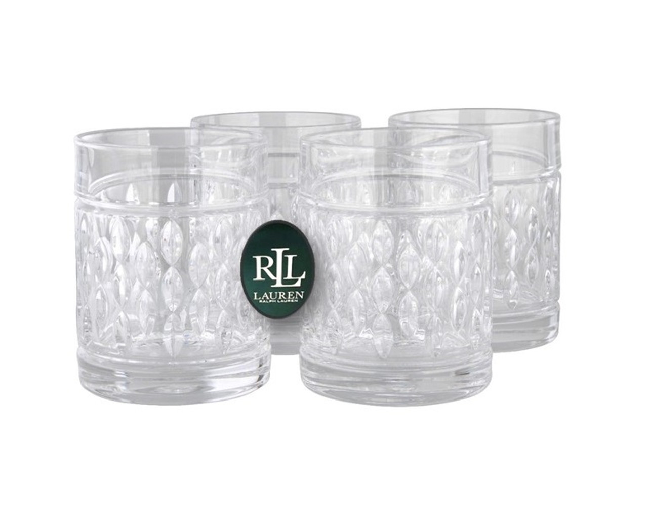 ralph lauren herringbone double old fashioned glasses