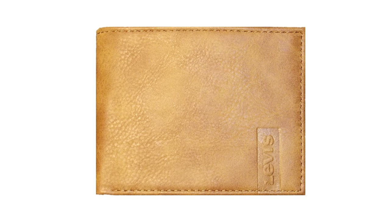 Billfold Brown Leather Wallet Levi's For Men