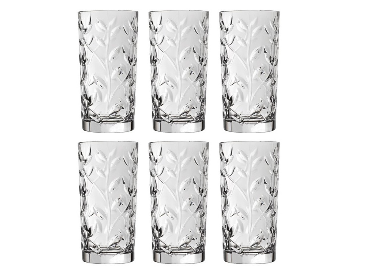 GYRUT Crystal Highball Glasses [Set of 4] - 16oz Glass Cups for Kitchen  Clear