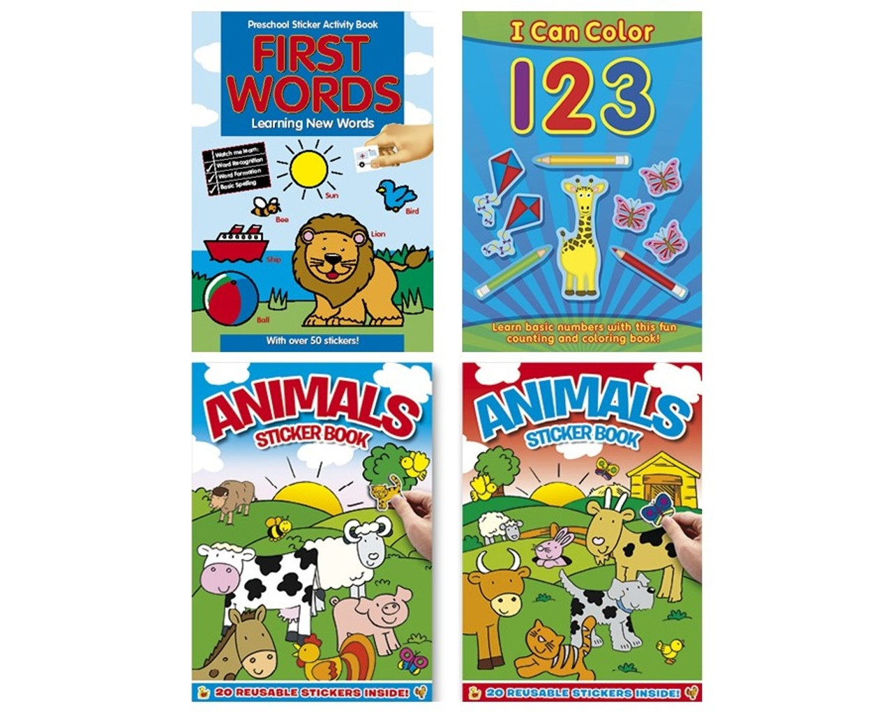 Reusable Sticker Book for Kids Ages 3+ Preschool Learning Activity