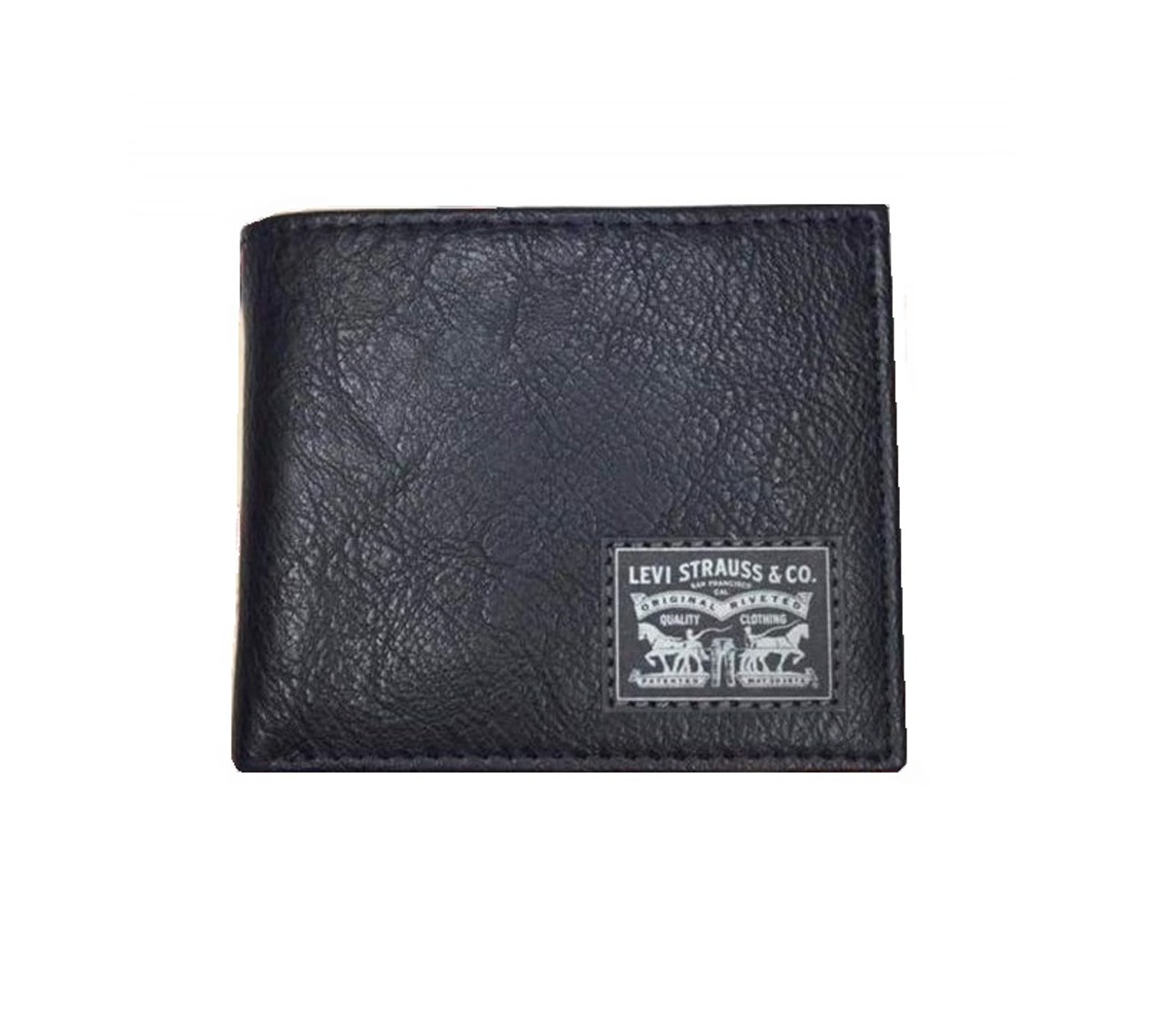 Check Leather Bifold Coin Wallet in Royal - Men