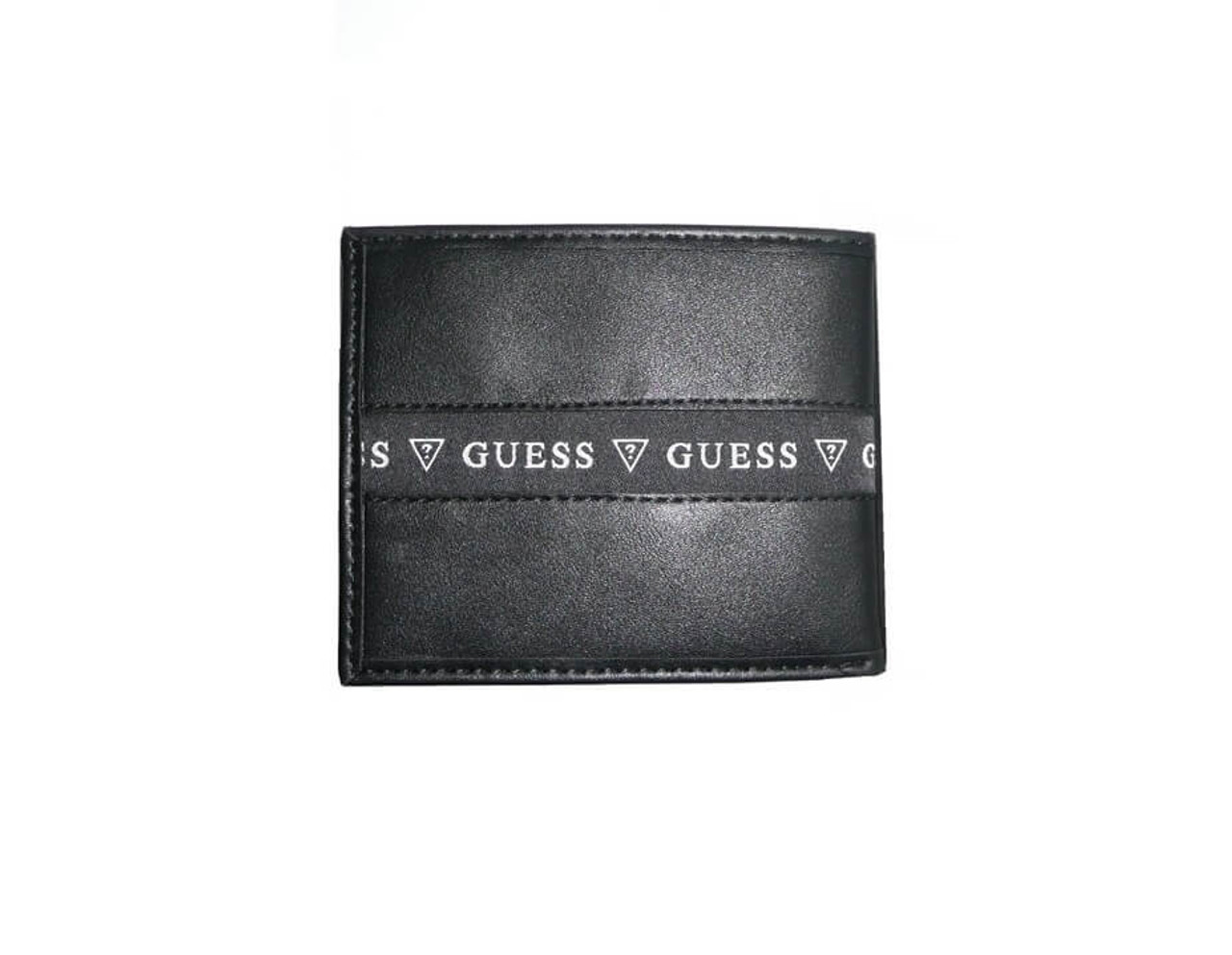 Men's Fashion Slim Black Passcase Wallet | Guess