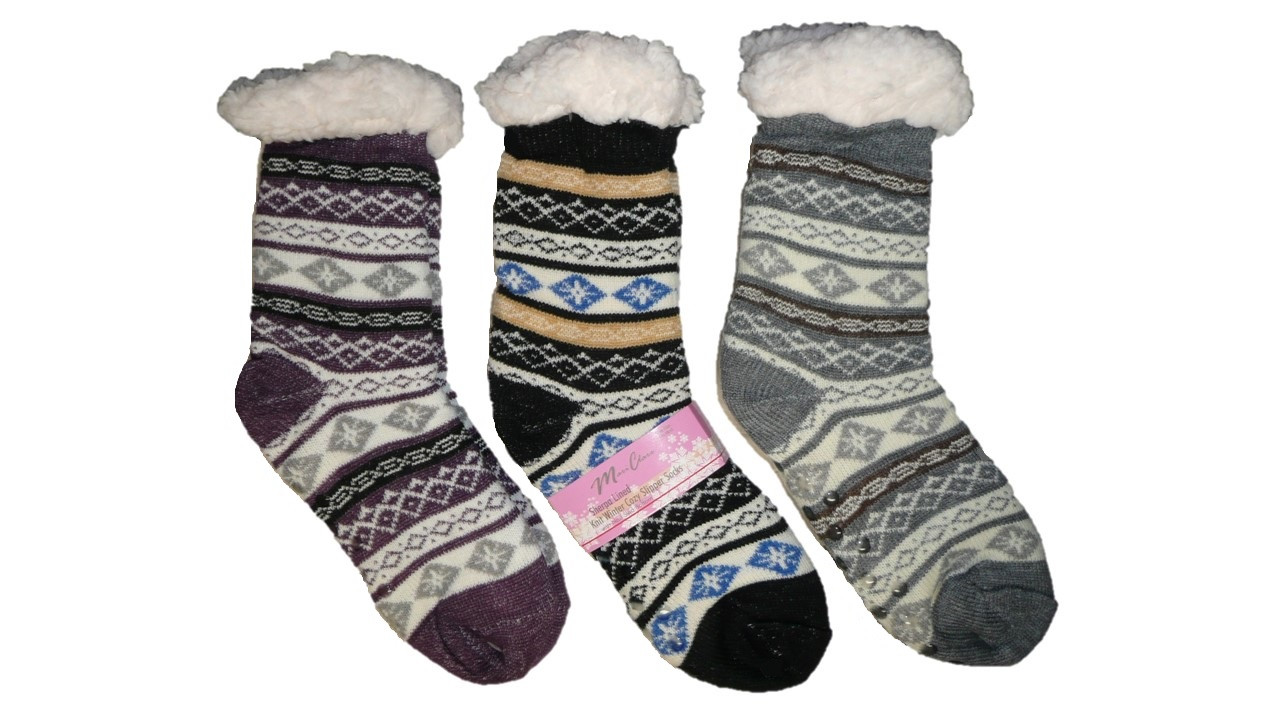 FLEECE LINED WINTER SNUGGLE SOCKS / SLIPPERS – Moonbeams and Mayhem