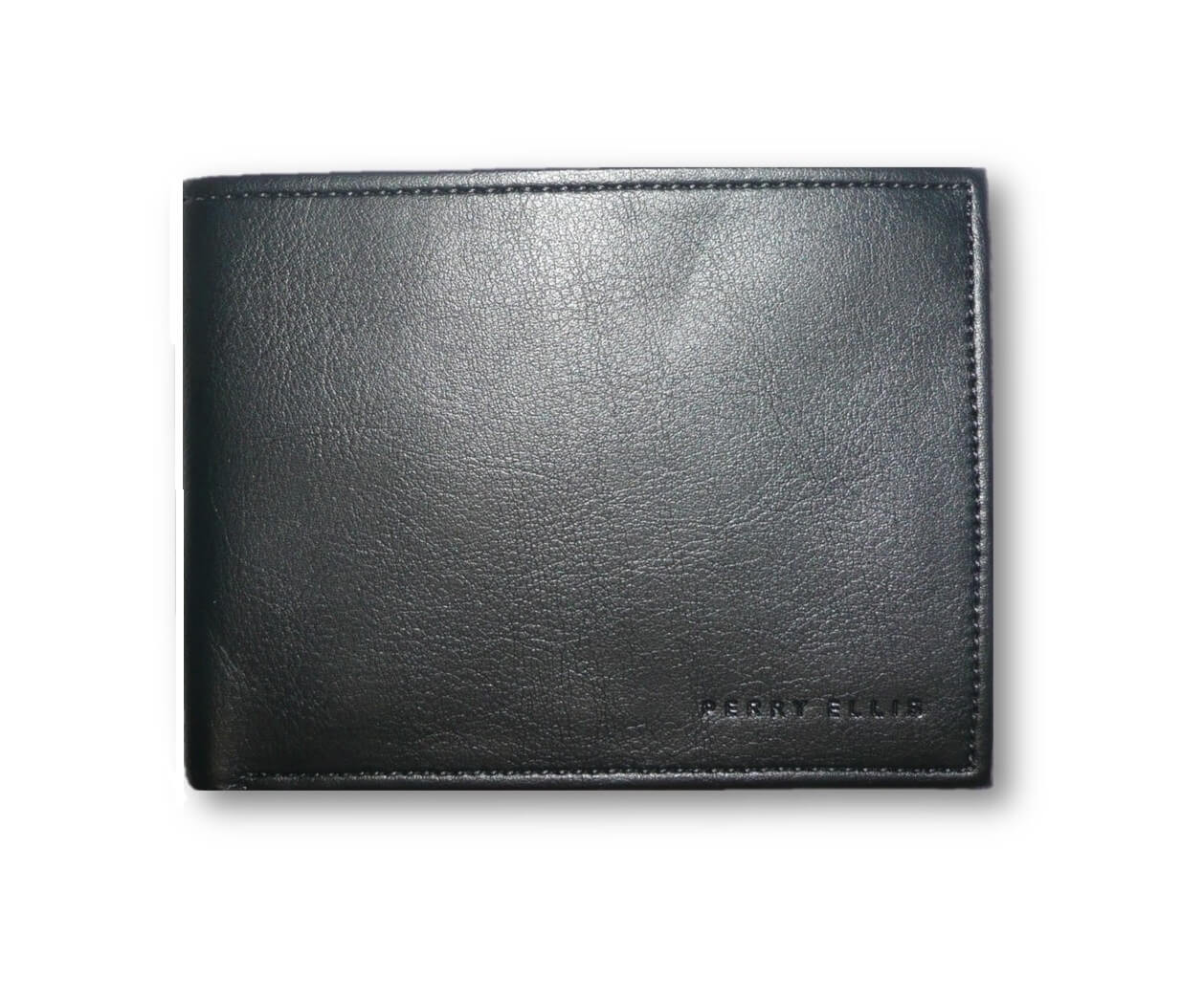 Men's Black Leather Passcase Billfold Wallet | Perry Ellis