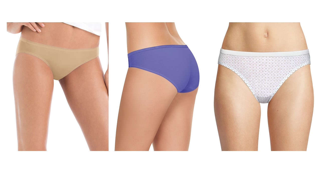 Hanes Girls' 10-Pack 100% Cotton Tagless Bikini Panties, Assorted