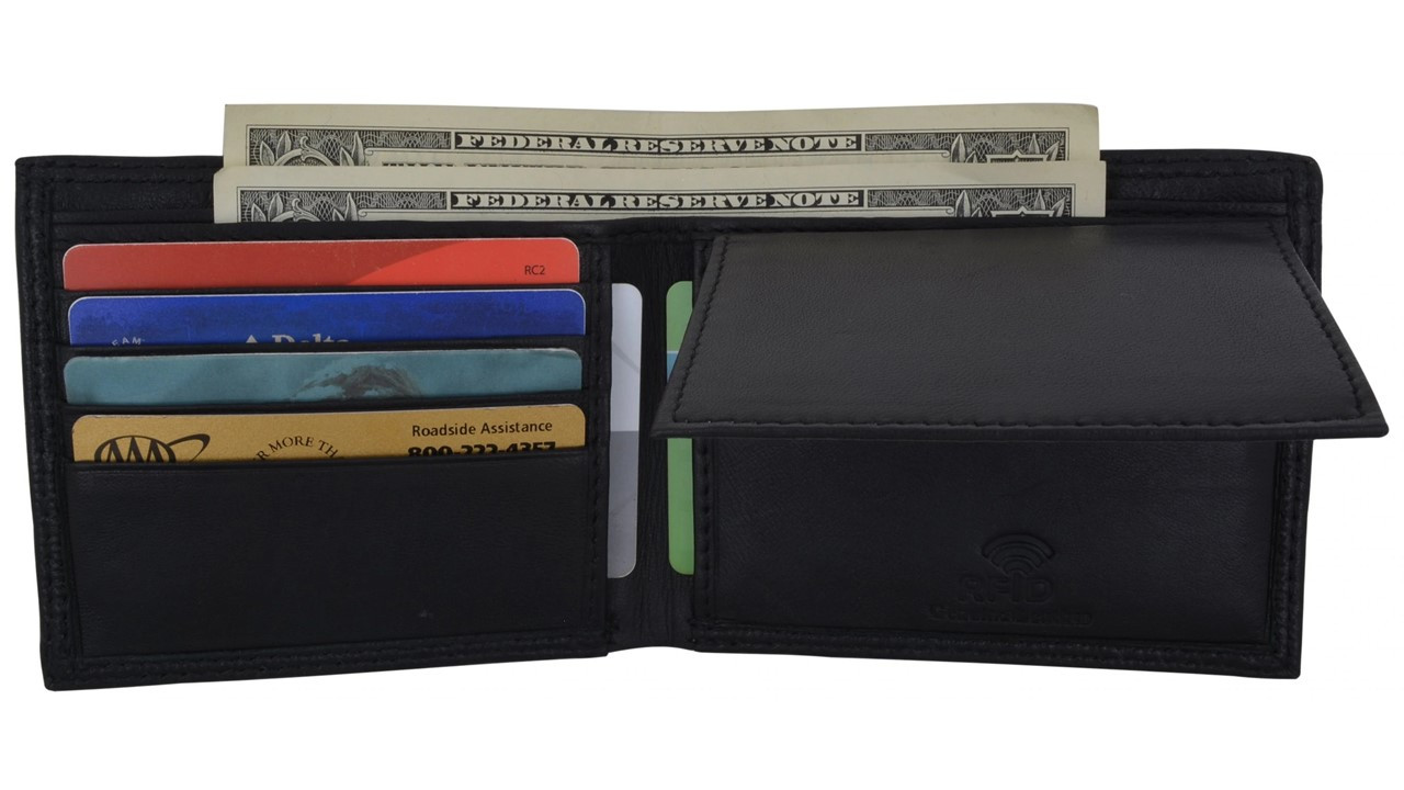 Men's Premium Leather Bifold Wallet With Removable Card ID Holder