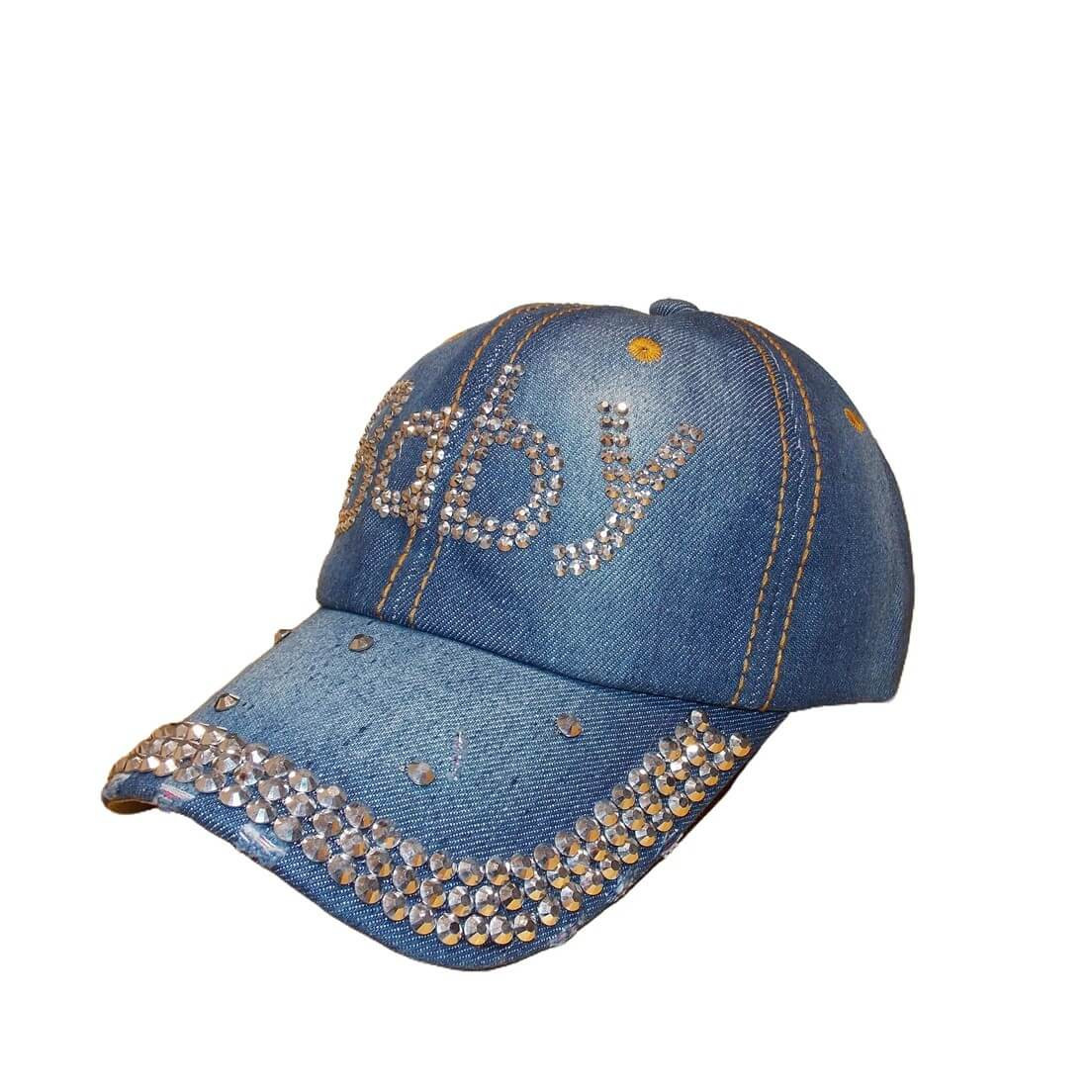 Denim Rhinestone Baseball Caps For Women Stylish Assortment