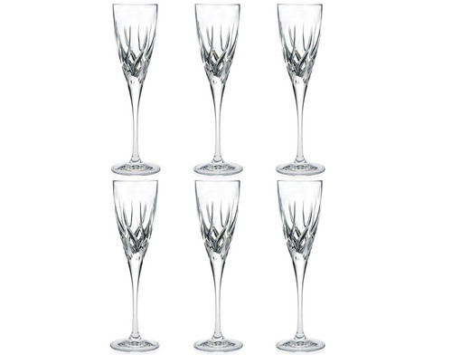 Crystalite Bohemia S16-537, 5 Oz Crystal Champagne Flute Glasses Sparkly  with Swarovski Rhinestones, Set of