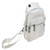 White sling bag with zippers earphone slot 