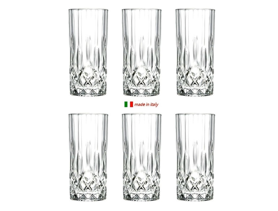 European Crystal Highball Tumbler Set