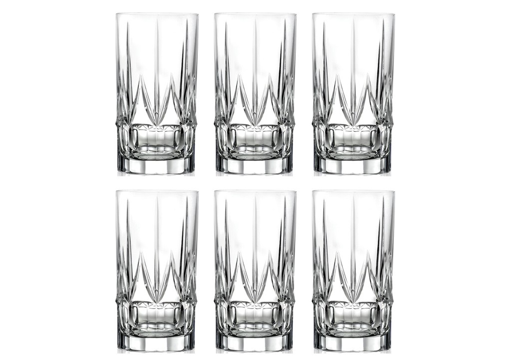 Lead Free Crystal Highball Long Drink Cocktail Glasses