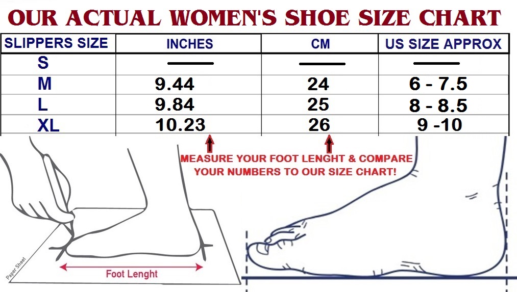 Slipper Size Chart