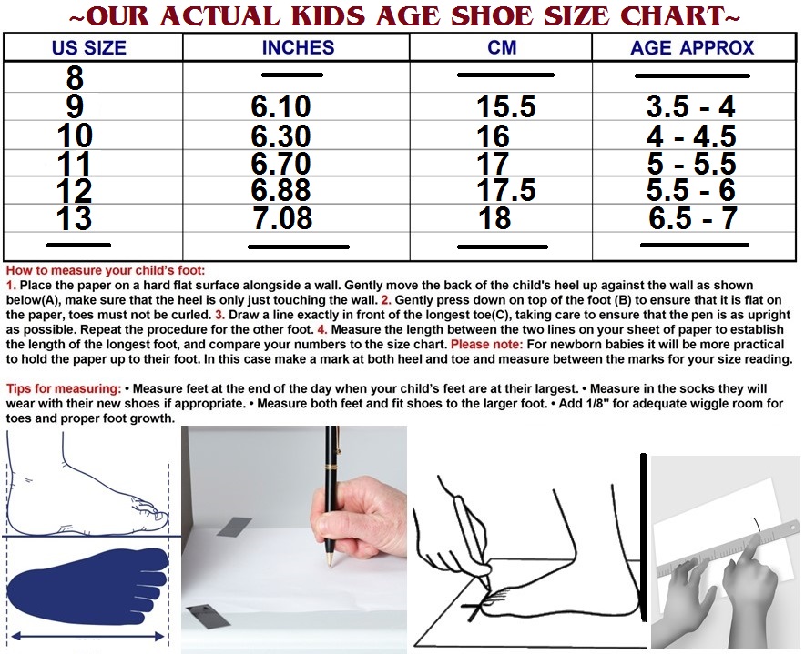 Big Girl Size Chart