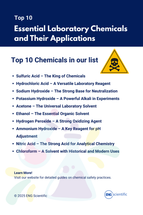 Top 10 Essential Laboratory Chemicals and Their Applications  Top 10 Essential Laboratory Chemicals and Their Applications