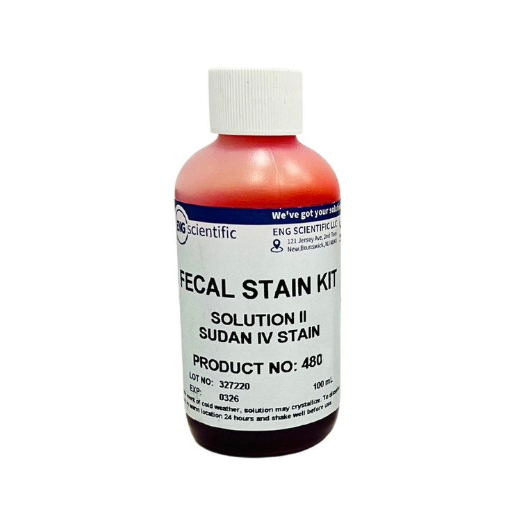 Fecal Stain Kit - Solution II - Sudan IV (100mL)
