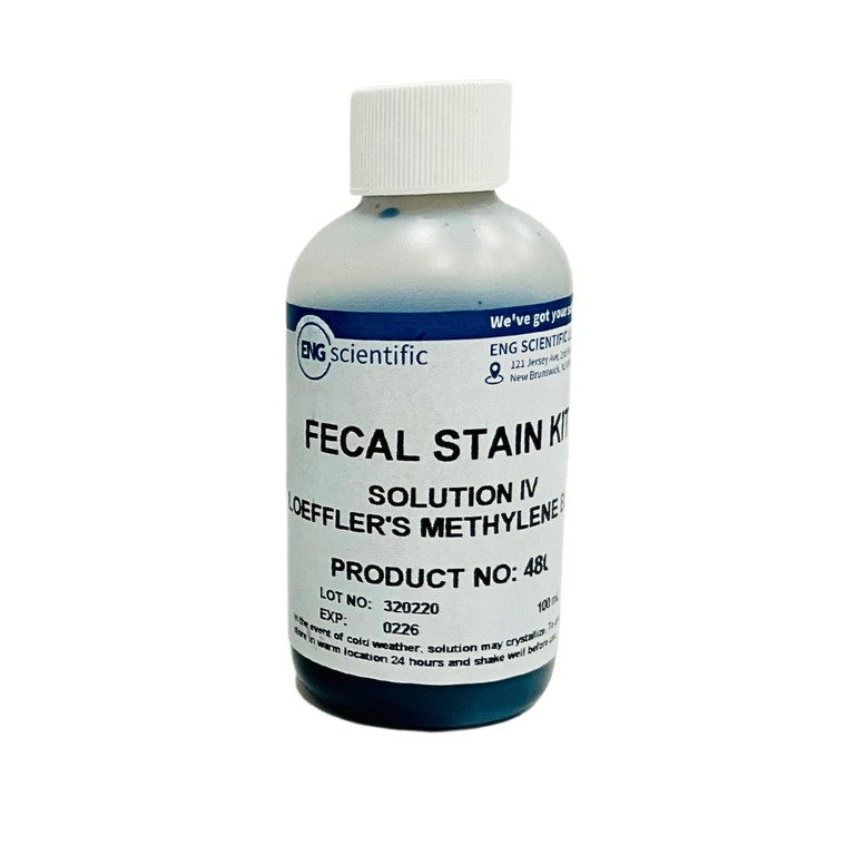 Fecal Stain Kit - Solution IV - Loeffler's Methylene Blue (100mL)