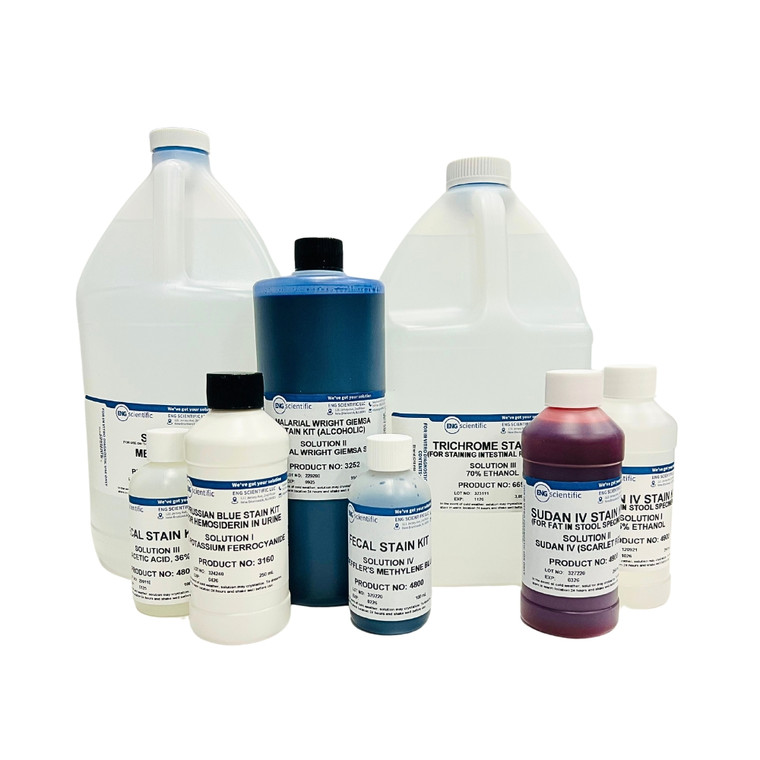 Siderocyte Stain Kit - Solution III - 0.1% Aqueous Safranin (250mL)