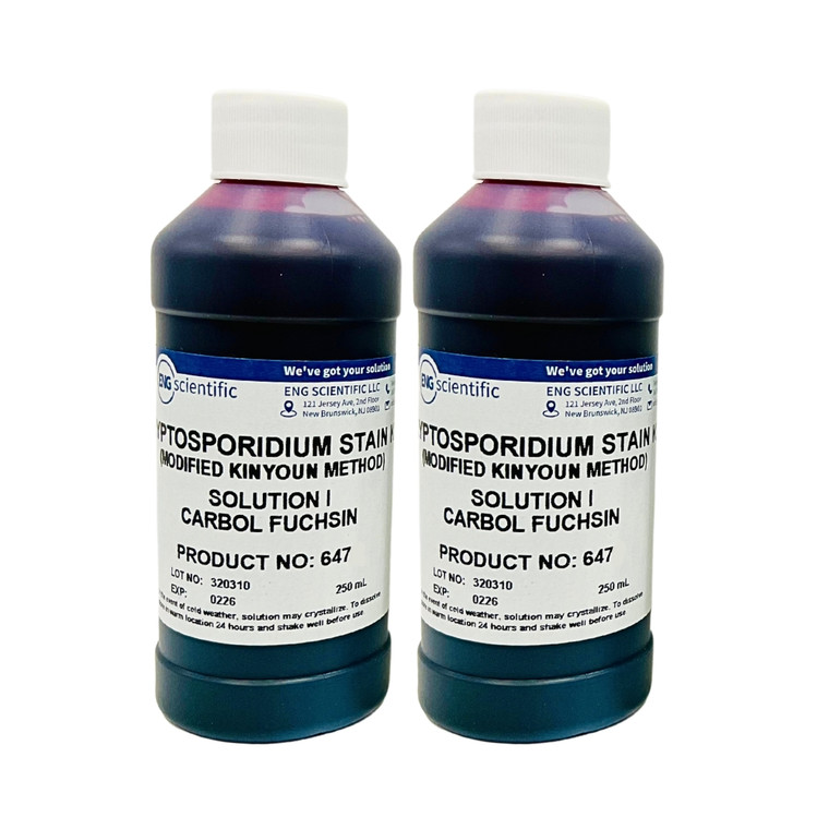 Cryptosporidium Stain - Solution I - Carbol Fuchsin (2 x 250mL)