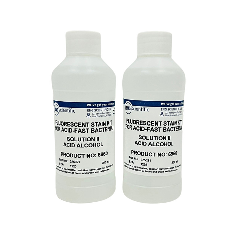 Fluorescent Stain - Solution II - Acid Alcohol (2 x 250mL)
