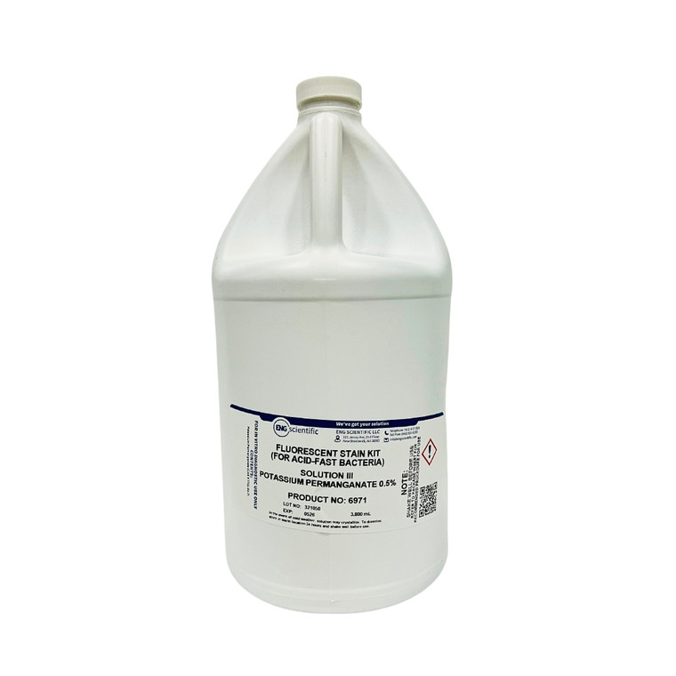 Fluorescent Stain - Solution III - 0.5% Potassium Permanganate (1 Gallon)