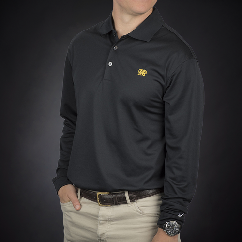 Nike Men's Performance Dri-FIT Long Sleeve Polo - Black