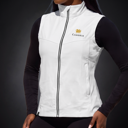 Cambria Collection Women's Tiebreaker Vest - White