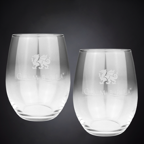 Trendsetter Stemless Wine Glass, 21 oz. - 2 Pack