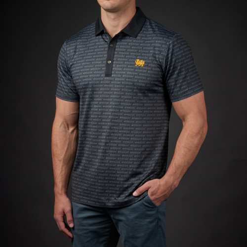 Cambria Collection Men's Black Repeat Polo
