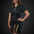 Cambria Collection Women's Black Polo Short Sleeve Zip