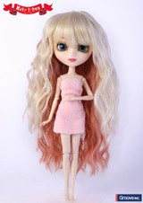 Wig:Wavy Style Hair (Blond with Pink Slice)(MW-006)