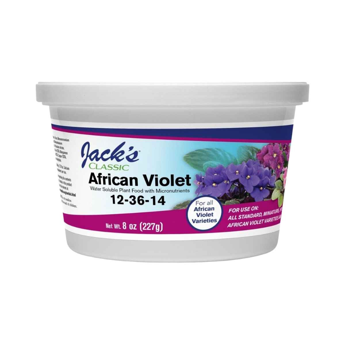 Jacks African Violet Water Soluble Plant Food 8oz 17326