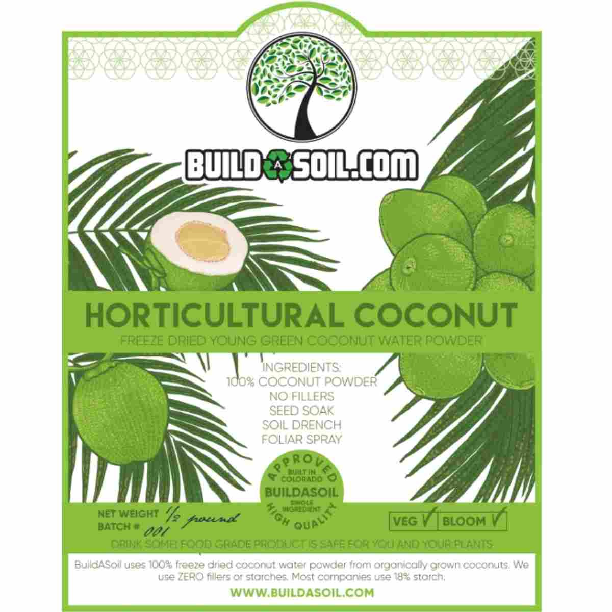 BuildASoil Coconut Water Powder .5lb 23312