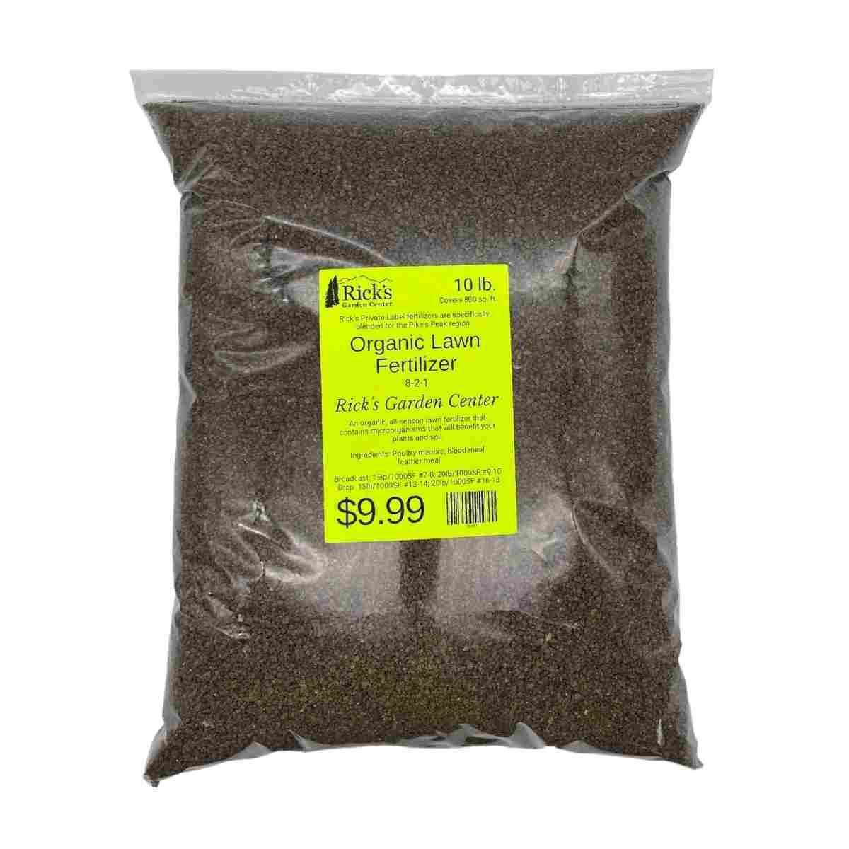 Rick's Organic Lawn Fertilizer 8-2-1 10lb 30437