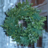 Christmas Wreath - 26 in Mixed Greenery, Plain 23141
